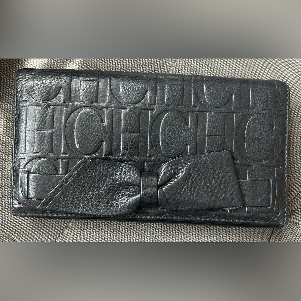CH Carolina Herrera Gently worn black continental Audrey wallet 💯 % authentic